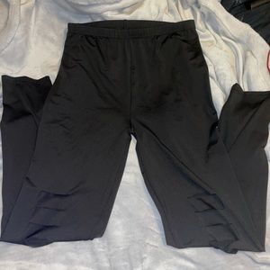Black ripped leggings